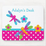 Dragonflies Pink/Blue Mousepad