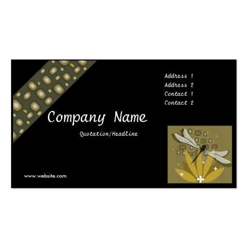 Dragonfly #2 Design Business Card (front side)