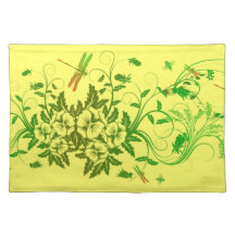 Dragonfly and Floral Placemat
