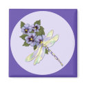 Dragonfly and Pansies magnets by Spice Dragonfly and Pansies magnets