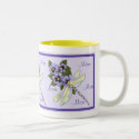 Dragonfly and Pansies - Mom mug