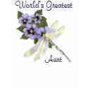 Dragonfly and Pansies t-shirts