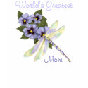 Dragonfly and Pansies t-shirts