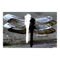 Dragonfly (black and white seperation) posters by draemknot Dragonfly (black and white seperation) posters