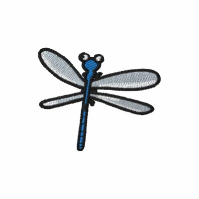 Dragonfly (black outline) embroidered jacket by jsoh