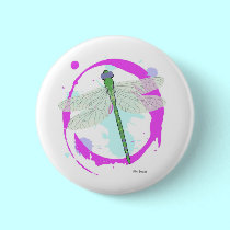 Dragonfly Blue Button buttons