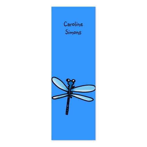 Dragonfly bookmark business card templates (front side)