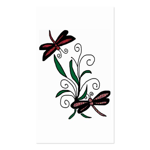 Dragonfly Bouquet business cards (back side)