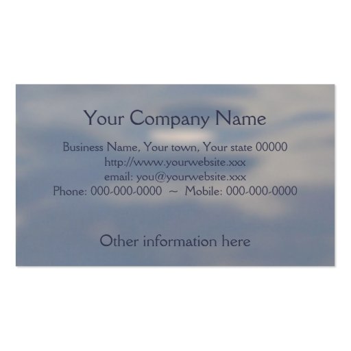 Dragonfly business card (back side)