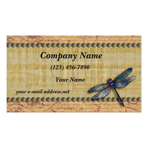 Dragonfly Business Card (front side)