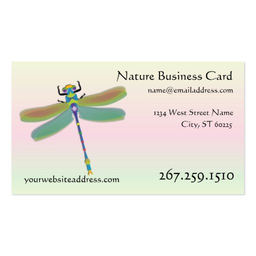 Dragonfly Business Card - Interactive Template