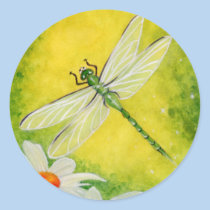 Dragonfly Daises Sticker