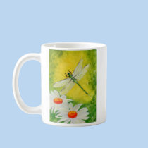 Dragonfly Daisies Mug mugs