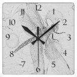 Dragonfly & Daisies wall clocks