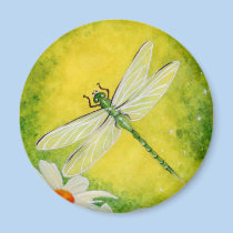 Dragonfly Daisy Magnet