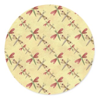 Dragonfly Delight: Envelope Seals sticker