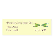 Dragonfly Faeries Racing Club Profile Card business cards