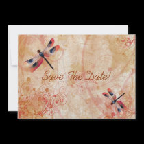Dragonfly Flourish Save The Date invitations