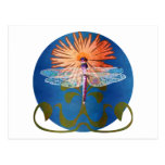 Dragonfly Flower Post Card