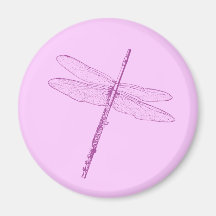 Dragonfly Flute Fridge Magnets