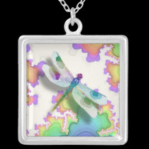 Dragonfly Fractals Necklace