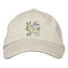 basic_unstructured_adjustable_cap - Delightful embroidered dragonflies in pastal colors on tshirts, shirts, jackets, hats and bags.: Sizes  Available colors: stone