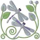 ladies_zip_hoody - Delightful embroidered dragonflies in pastal colors on tshirts, shirts, jackets, hats and bags.: Sizes  Available colors: black