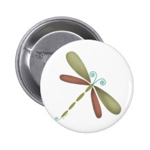 Dragonfly - green/brown pin