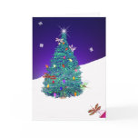 dragonfly holiday tree greeting card