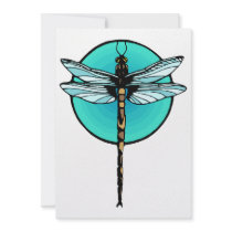 Dragonfly in Turquoise Circle Announcements