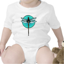 Dragonfly in Turquoise Circle T-shirt
