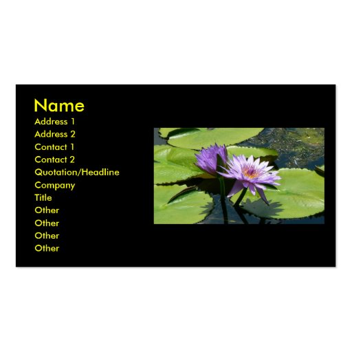 Dragonfly Lotus Business Cards