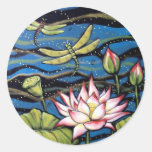 DRAGONFLY LOTUS   by Diana S Martin Stickers