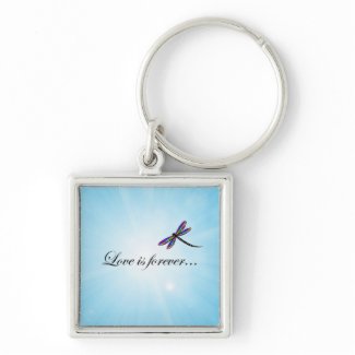 Dragonfly "LOVE is Forever" Key Chain