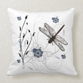 Dragonfly Love Throw Pillow