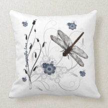 Dragonfly Love Throw Pillow