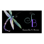 Dragonfly Monogram Custom Business Cards