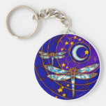 dragonfly moon keychain