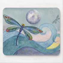 Dragonfly Moon Mousepad