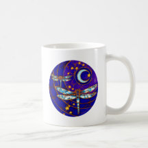 dragonfly moon mug