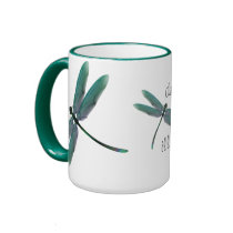 Dragonfly Mug by stellerangel Dragonfly Mug