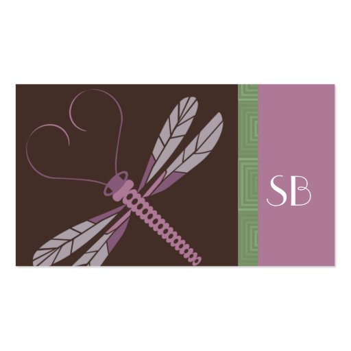 Dragonfly 'Neopolitan' Business Card Template (back side)