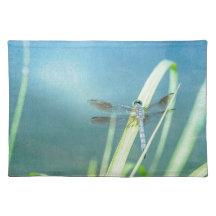 Dragonfly on Blue Place Mats