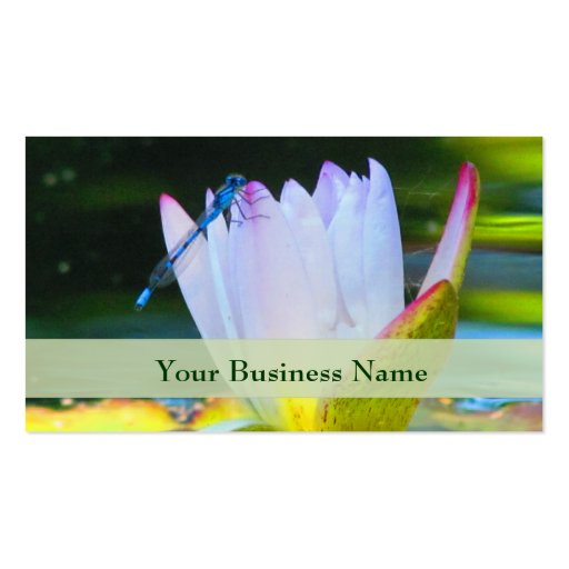 Dragonfly on Lily  Business Card (front side)