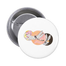 Dragonfly on Peach Background Button