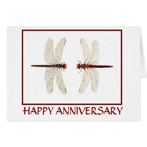 Dragonfly Pair Anniversary Card