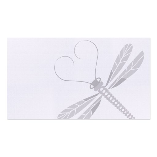 Dragonfly Personal Calling Cards Business Card Template (back side)