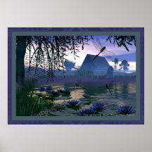 Dragonfly Pond By Michelle Wilder Posters
