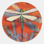 Dragonfly Round Sticker