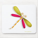 Dragonfly-rust/green Mousepads